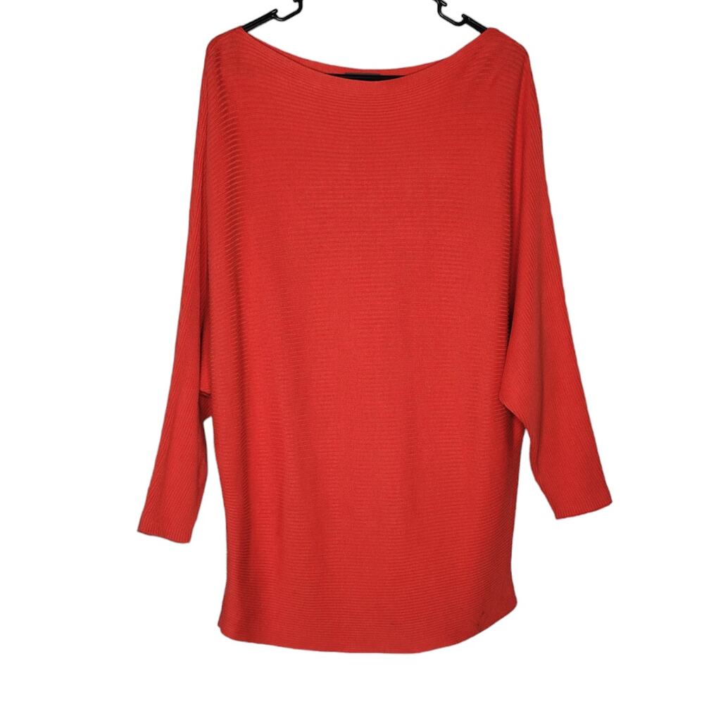 Vince Camuto Coral Ribbed Knit Boatneck Dolman Sleeve Sweater Women’s Small